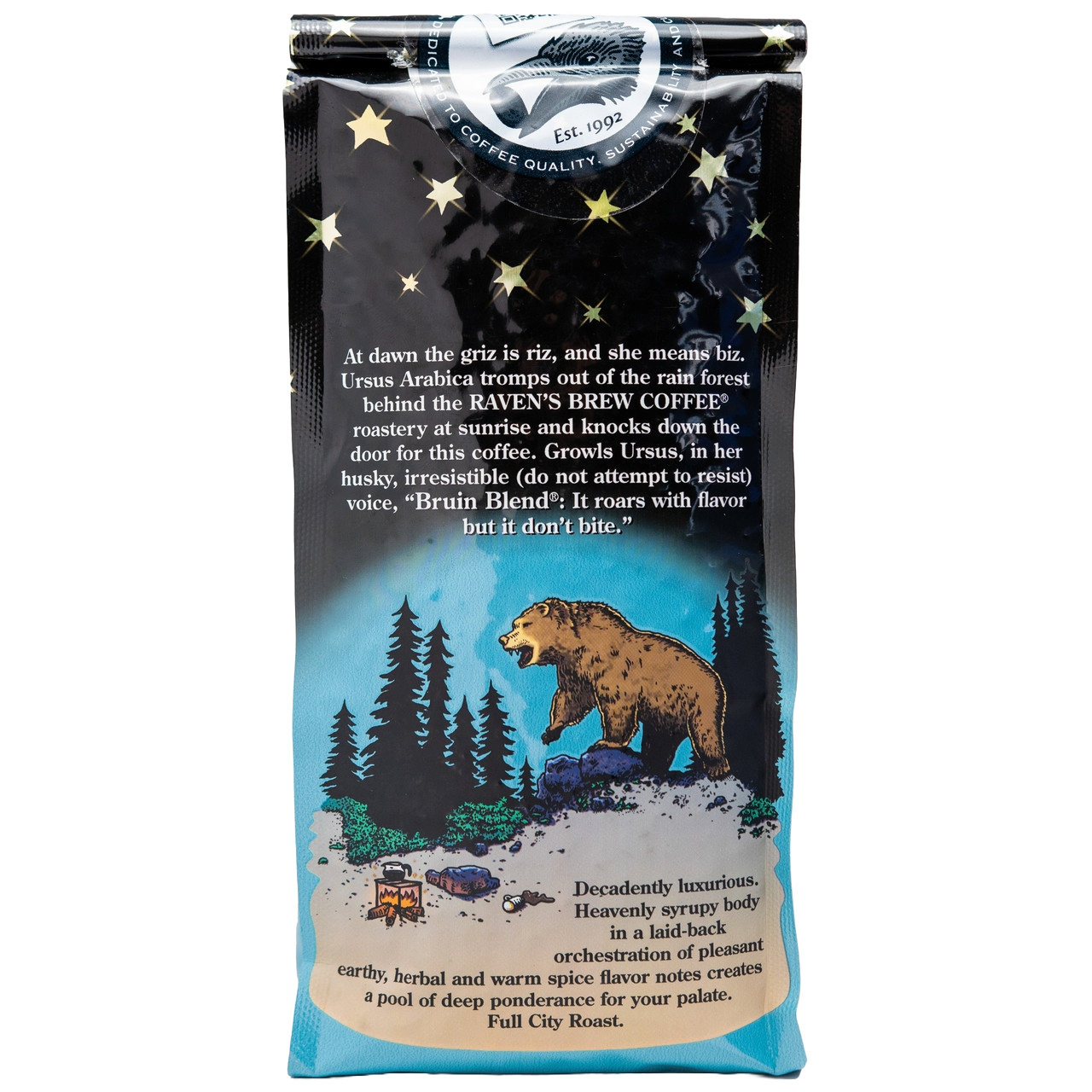 Raven's Brew Coffee Bruin Blend Whole Bean (6 Bags x 12OZ )
