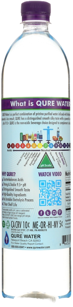 Qure Alkaline Water ( 12 bottles X 33.8 OZ )