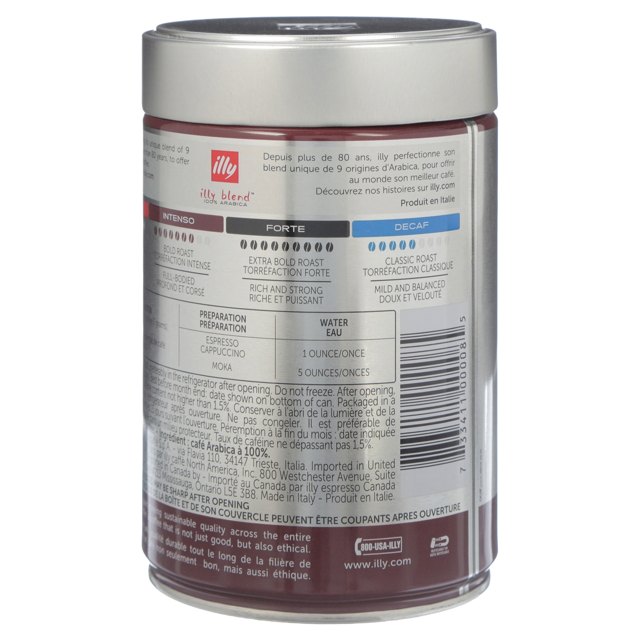 illy Intenso 100% Aribica Ground Coffee ( 6 X 8.8 OZ )