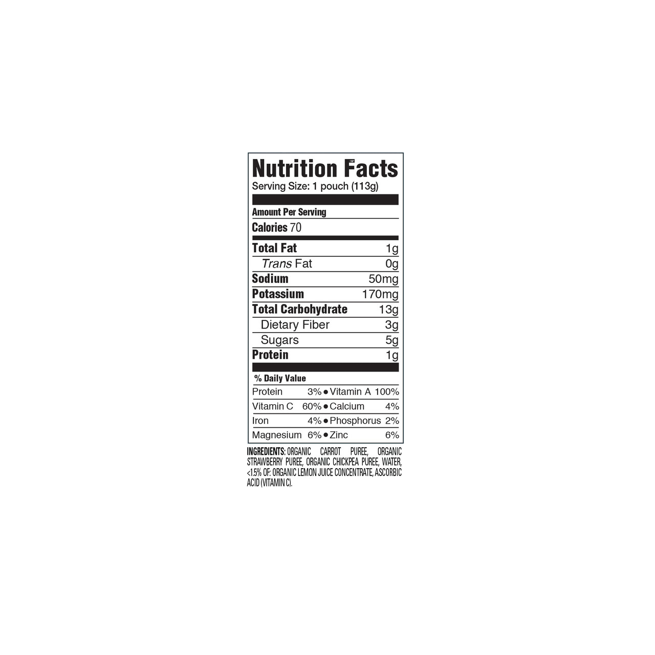 Happy Baby Stage 2 Clearly Crafted Carrots, Strawberries and Chickpeas (16x4 OZ)