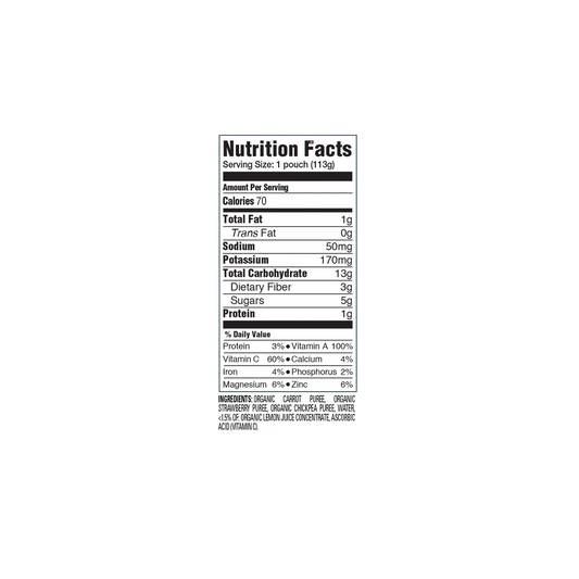 Happy Baby Stage 2 Clearly Crafted Carrots, Strawberries and Chickpeas (16x4 OZ)