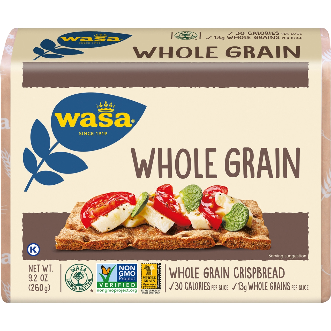 WASA Whole Grain Crisp Bread ( 12 packs X 9.2 OZ)