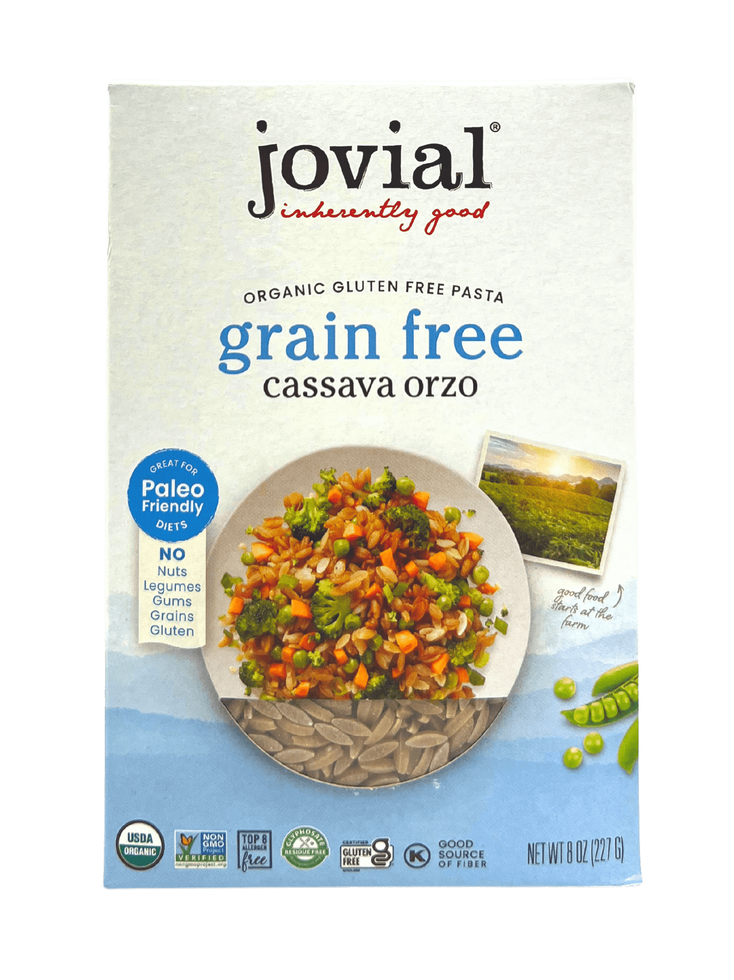 Jovial Organic Cassava Orzo, Cassava - Gluten-Free & Grain-Free - (8oz)