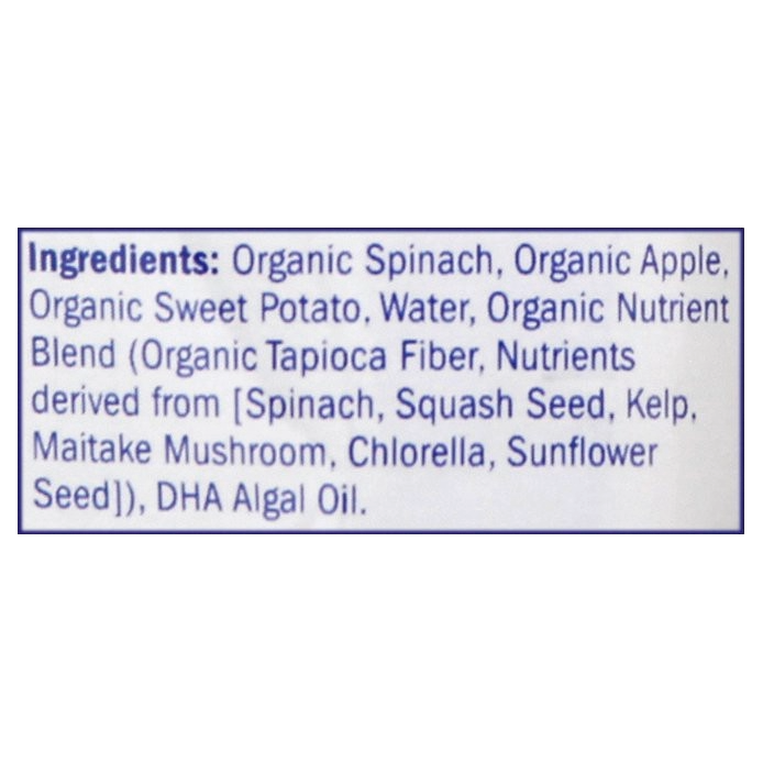 Cerebelly Organic Spinach Apple Sweet Potato Puree(6 X 4 OZ)