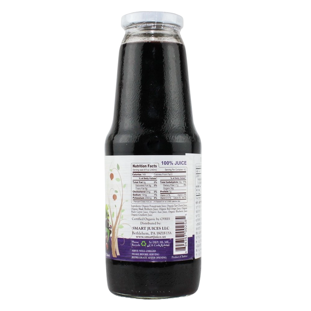Smart Juice Organic Antioxidant Force Juice - ( 6 X 33.8 OZ )