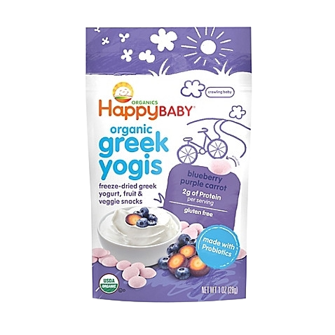 Happy Baby Greek Yogis Blueberry and Purple Carrot Organic Yogurt (8x1 OZ)