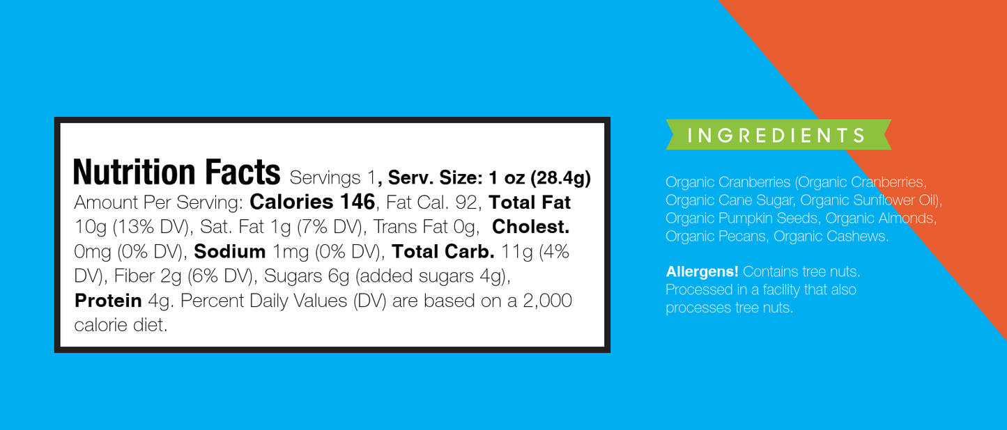 1 oz. Organic Omega 3 Trail Mix - Pack of 6-1