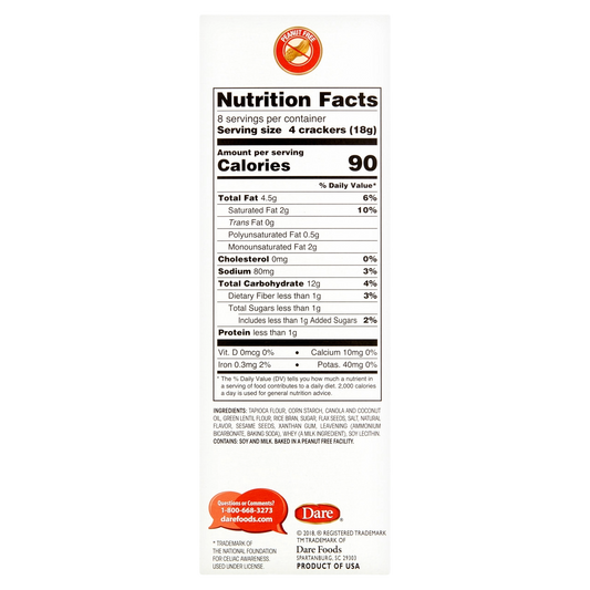 Breton Gluten Free Crackers Original with Flax ( 6 boxes X 4.76 OZ)