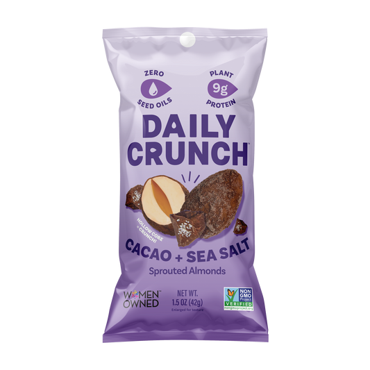 Daily Crunch Cacao + Sea Salt Flavor Sprouted Almonds - (8 packs) - 8 Pack - Nuts