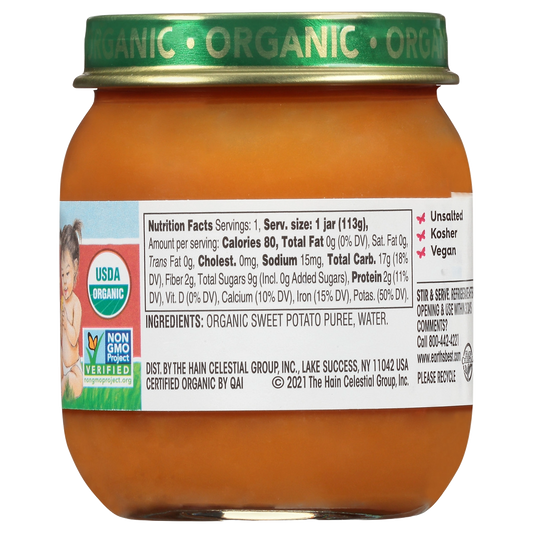 Earth's Best Organic Sweet Potatoes 4+ Months (10 Jars X 4 OZ)