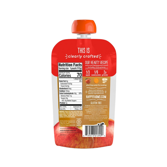 Happy Baby Organics Apple Sweet Potatoes & Granola Pouch - 6+Months ( 16 X 4 OZ )