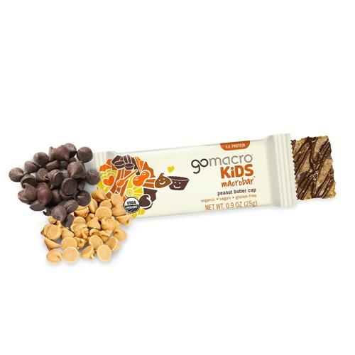 Gomacro Kids Macrobar Organic Vegan Snack Bars - Peanut Butter Cup (0.90 Ounce Bars 7 Count) - Bars