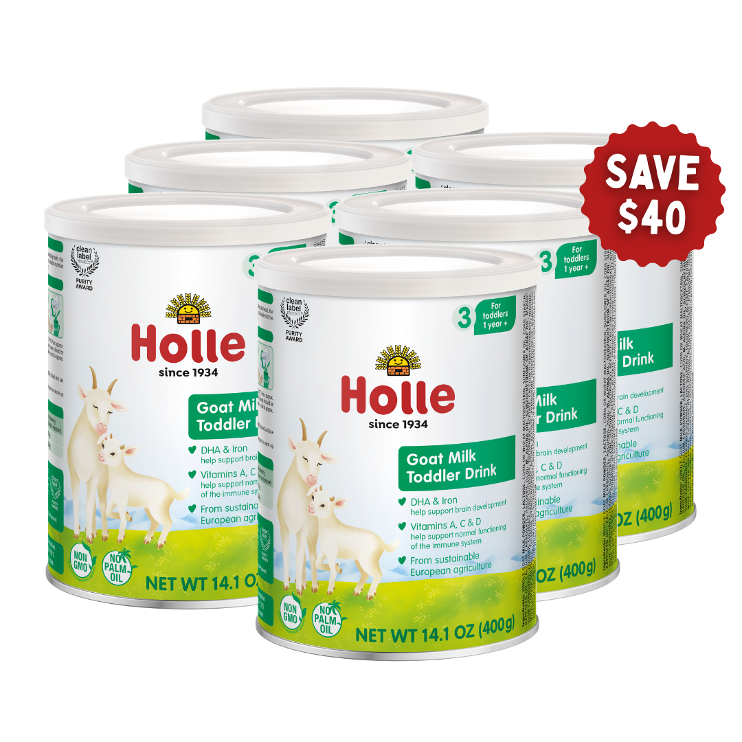 Holle Organic Goat Milk Toddler Drink - Stage 3 | Non GMO (14 oz) - 6 Tins - Toddler Goat Milk Powder