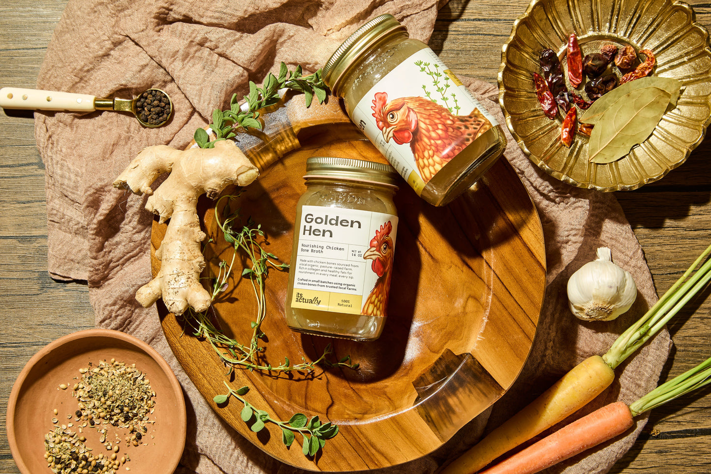 Nourishing Halal Chicken Bone Broth - (3 pack or 6 pack of 14oz jars) - Soups & Broths