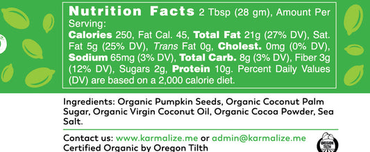 Organic Vegan Cacao Pumpkin Seed Butter-1