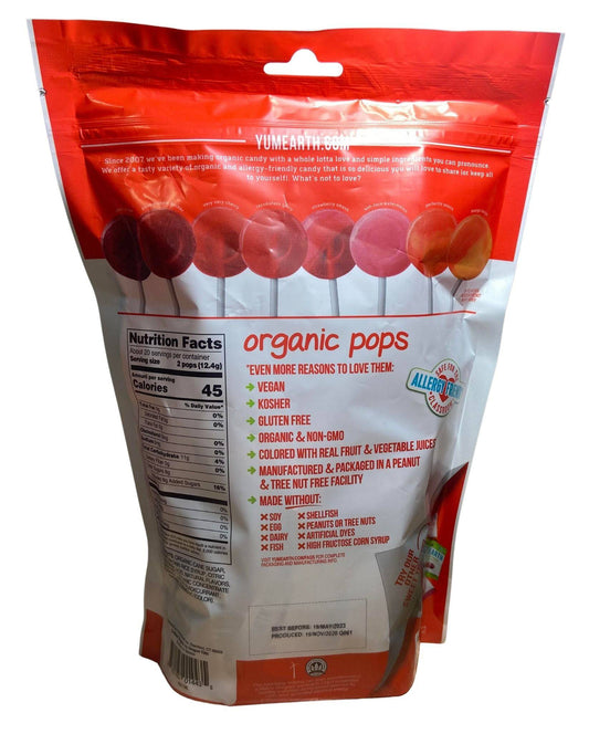 YumEarth Organic Pops - (bag of 40 pops various flavors) - Candy