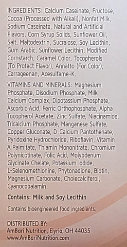 Milk Chocolate Shake Ingredients