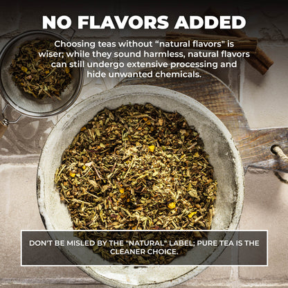 Serenity Glow Loose Tea, Metabolism Support - Ayurvedic Blend with Tulsi & Rooibos - Herbal & Caffeine Free - Organic & Kosher