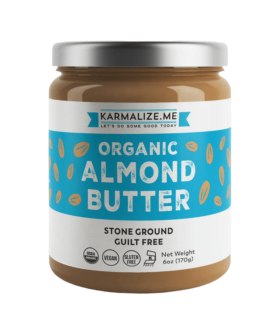 Karmalize.Me Stone-Ground Organic Almond Butter  - 6 oz