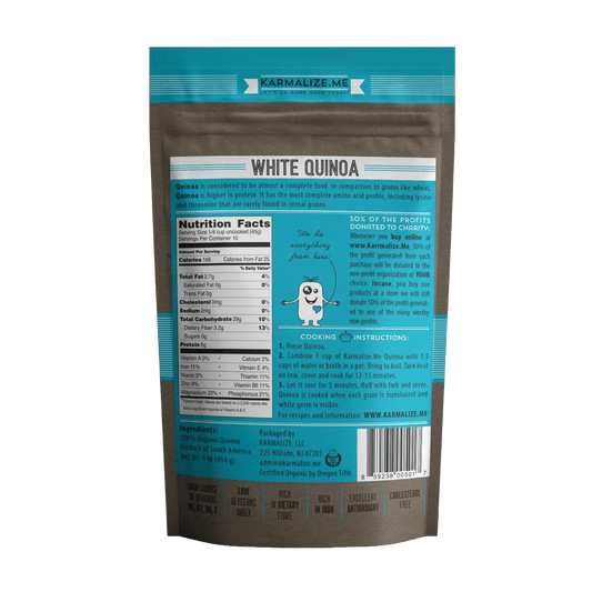 Karmalize.Me 100% Organic White Quinoa - various sizes