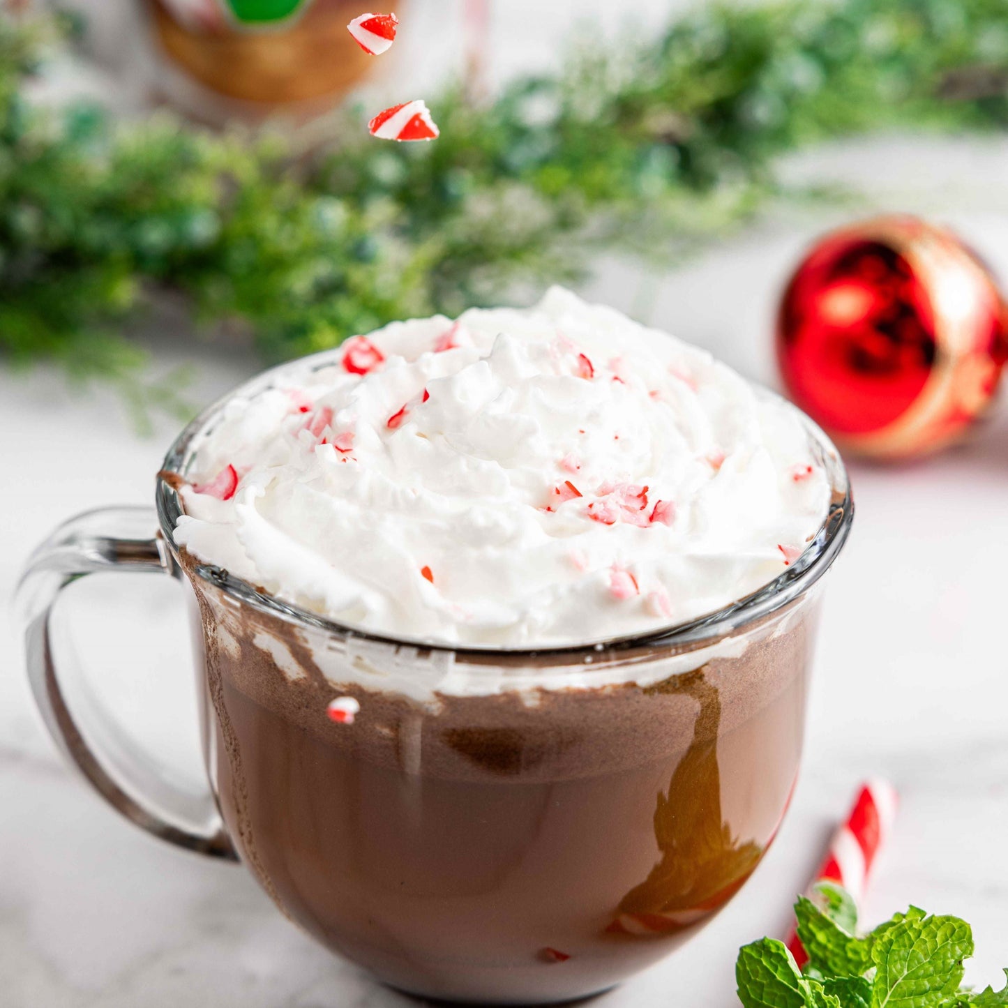 Bare Life Dairy Free Peppermint Hot Cocoa Mix | 10 Serving Stand Up Pouch | Gluten Free, Vegan, Organic