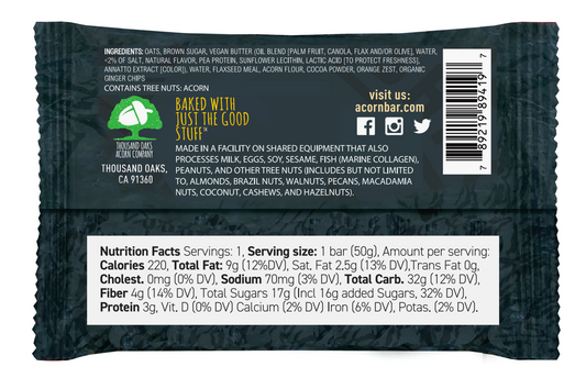 AcornBar - Purely Vegan, Dairy-Free & Gluten-Free Gourmet Snack Bars