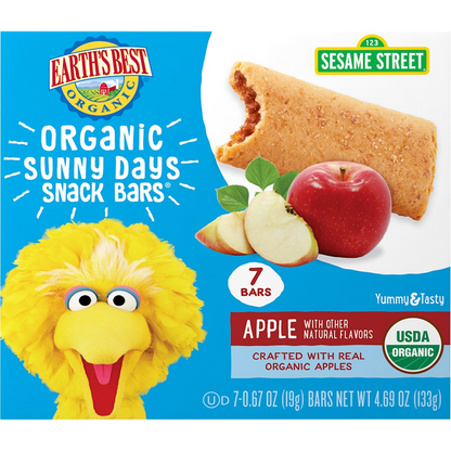 Earth's Best Organic Sunny Days Snack Bar Apple & other Flavors  (6 X 4.69 OZ)