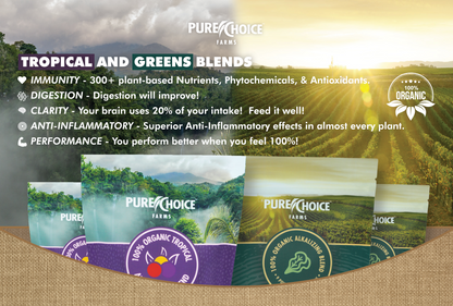 Pure Choice Farms Sweet Greens & Organic Tropics Shake Powder - (Various Size Bags)