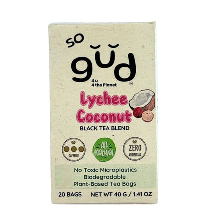 So Gud Lychee Coconut Black Tea | Plant-based Tea Bags - (Various Count Boxes)