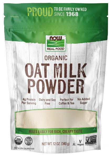Now Real Foods Organic Oat Milk Powder, Organic - (12oz)