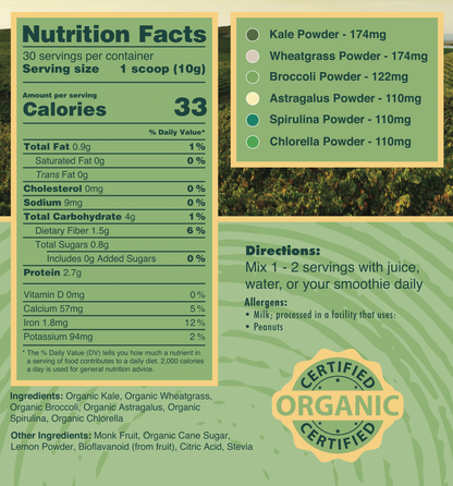 Pure Choice Farms Sweet Greens & Organic Tropics Shake Powder - (Various Size Bags)