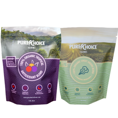 Pure Choice Farms Sweet Greens & Organic Tropics Shake Powder - (Various Size Bags)