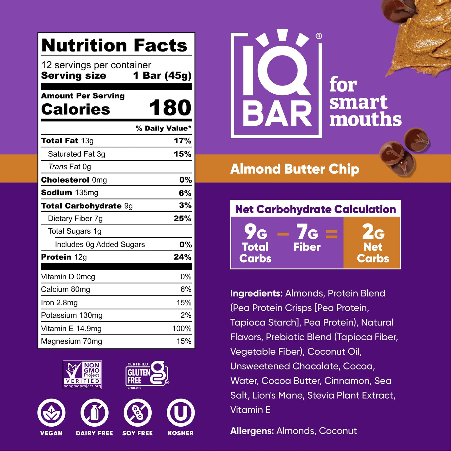 Almond Butter Chip (12 Bars) - 12 Bars - Bars