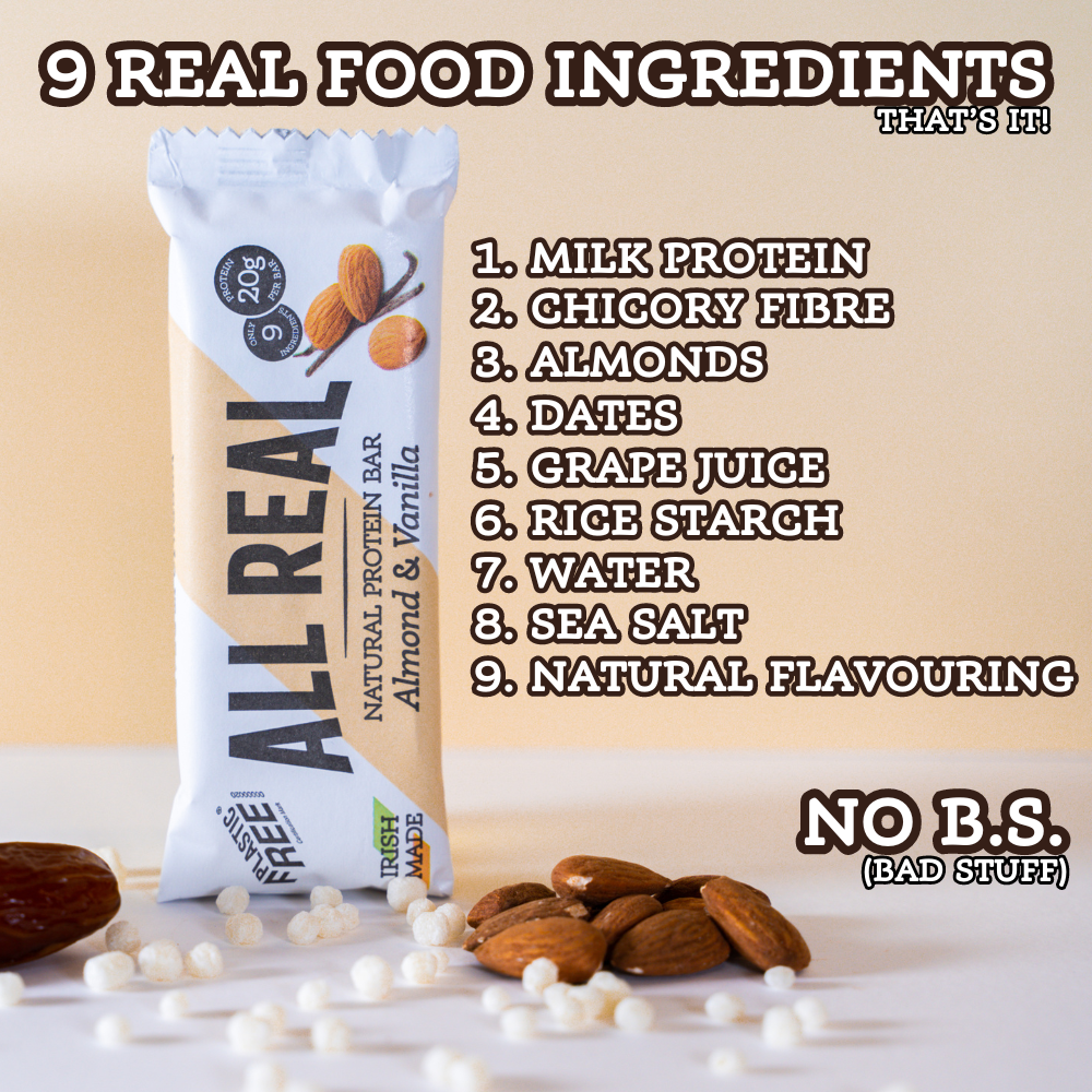 Almond Vanilla Protein Bar 50g x 12 bars - Protein Bars