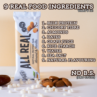Almond Vanilla Protein Bar 50g x 12 bars - Protein Bars