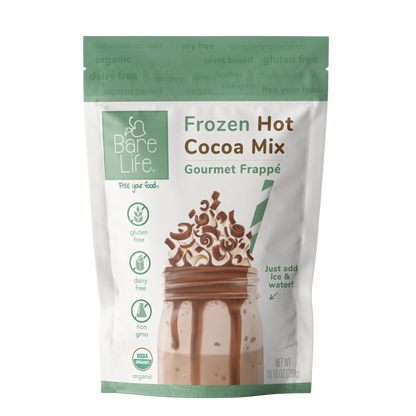 Bare Life Frozen Hot Cocoa Mix | Gourmet Frappe | Dairy Free Gluten Free Vegan Organic - Hot Chocolate