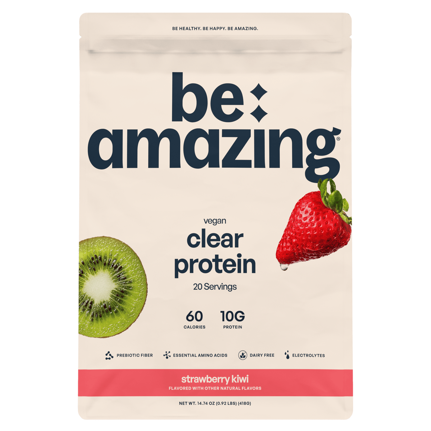 Be Amazing Clear Vegan Protein - (20 Servings) - Strawberry Kiwi / 20 Servings - Vegan Protein