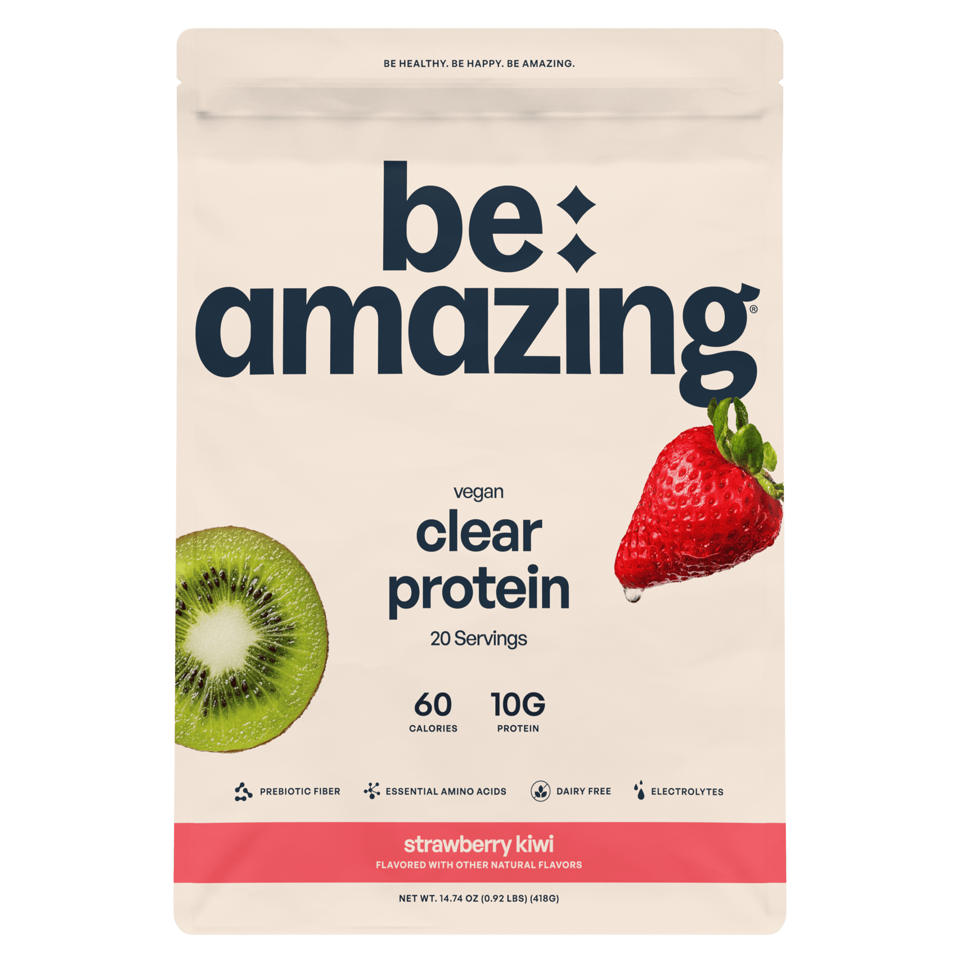 Be Amazing Clear Vegan Protein - (20 Servings) - Strawberry Kiwi / 20 Servings - Vegan Protein