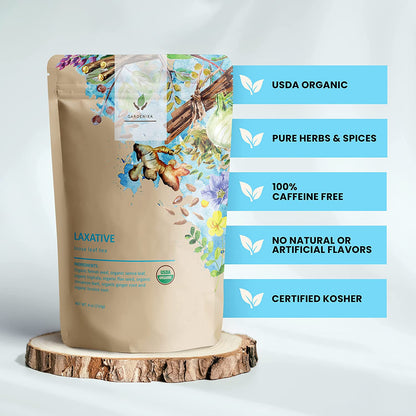 Laxative Move Loose Tea, Gentle Constipation Relief - Ayurvedic Blend with Senna & Fennel - Digestive Health Support - Herbal & Caffeine Free - Organic & Kosher