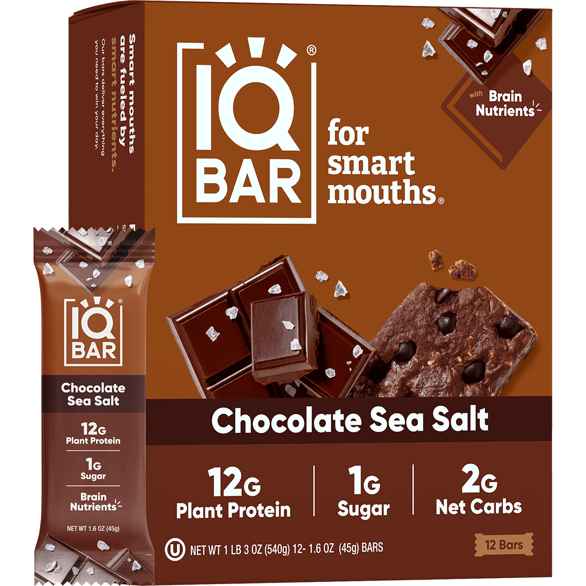 Chocolate Sea Salt (12 Bars) - 12 Bars - Bars