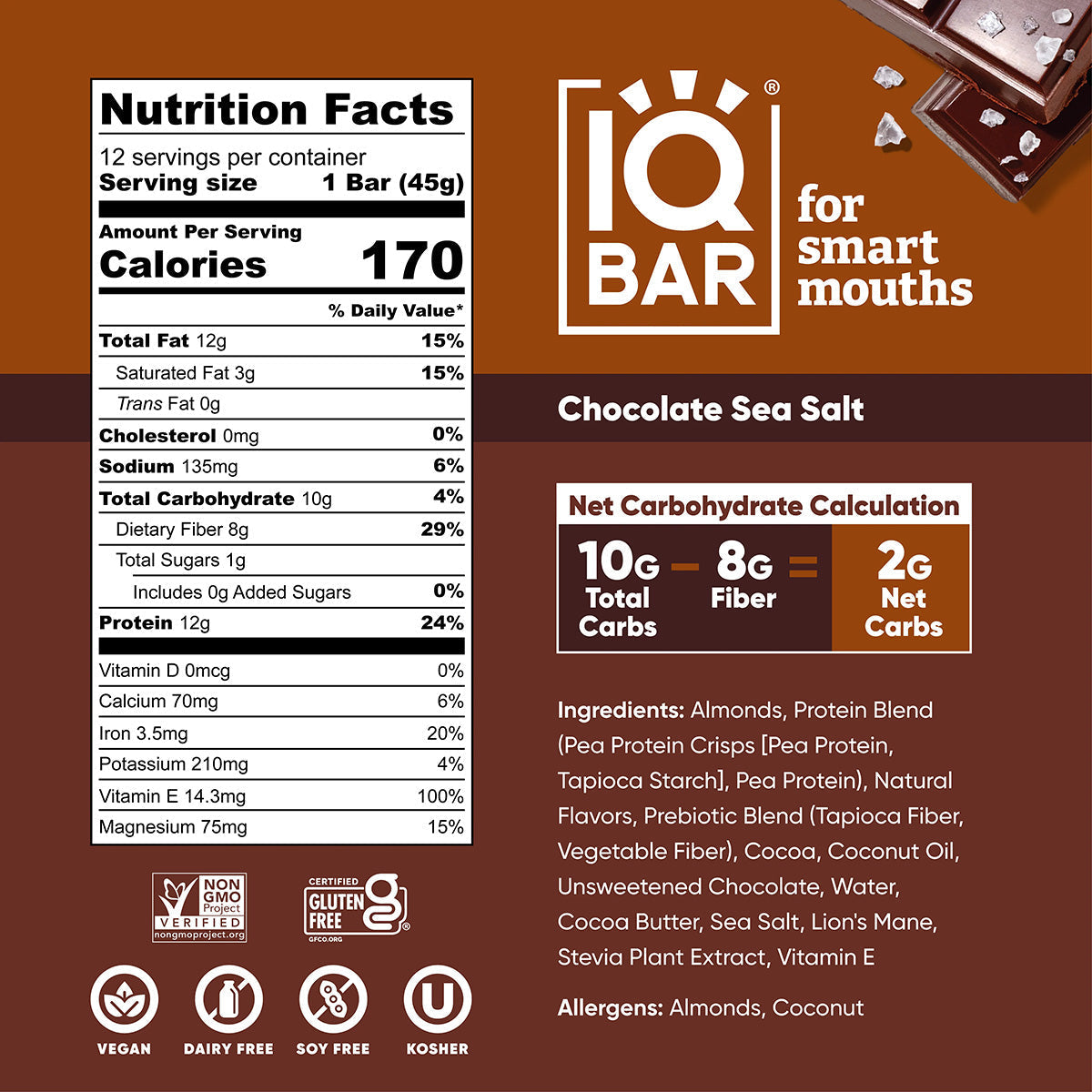 Chocolate Sea Salt (12 Bars) - 12 Bars - Bars