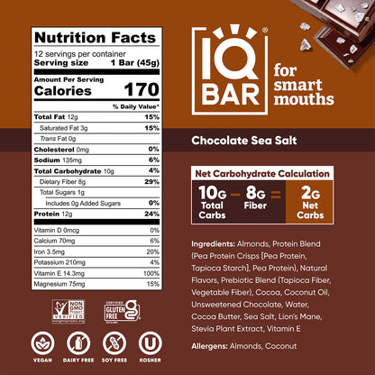 Chocolate Sea Salt (12 Bars) - 12 Bars - Bars
