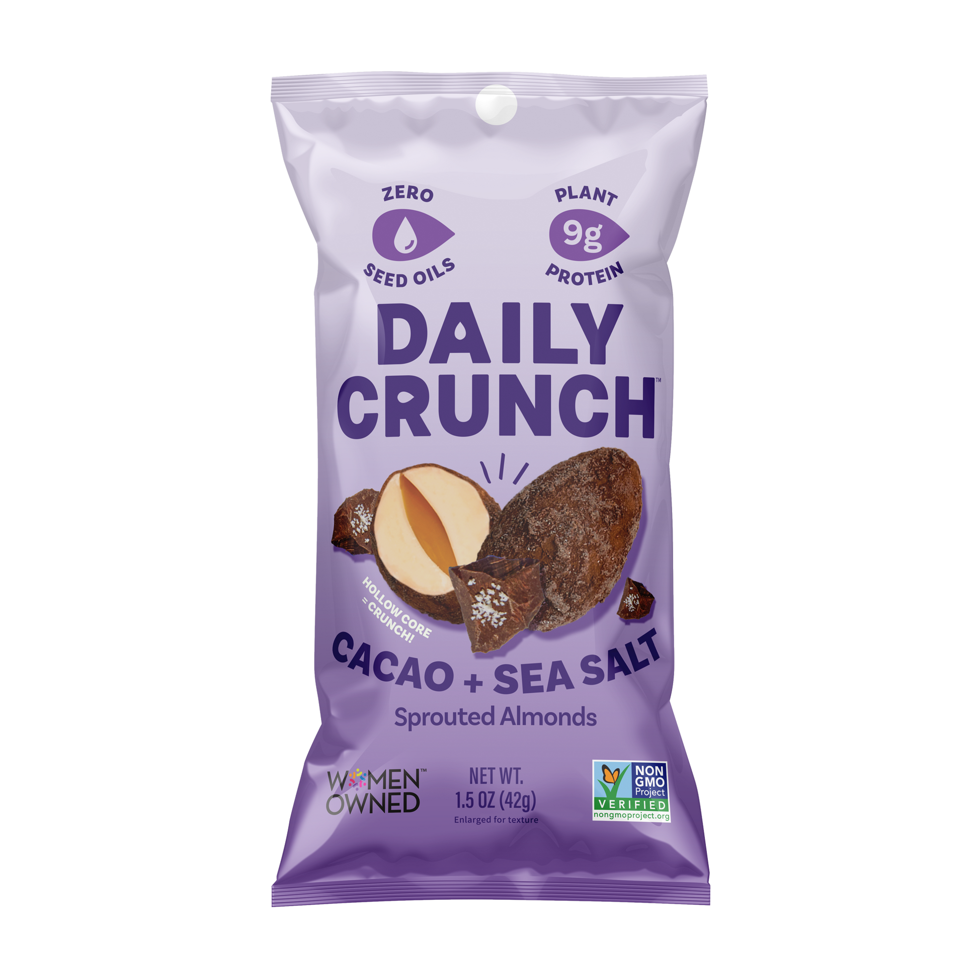 Daily Crunch Cacao + Sea Salt Flavor Sprouted Almonds - (8 packs) - 8 Pack - Nuts