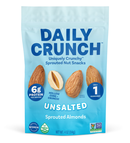 Daily Crunch Unsalted Sprouted Almonds - (Various Size Packs) - 1 Pack - Nuts