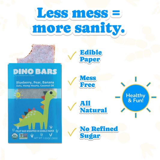 Dino Bar Blueberry Bar - (10 Pack) - 10 Bars - Fruit Bar