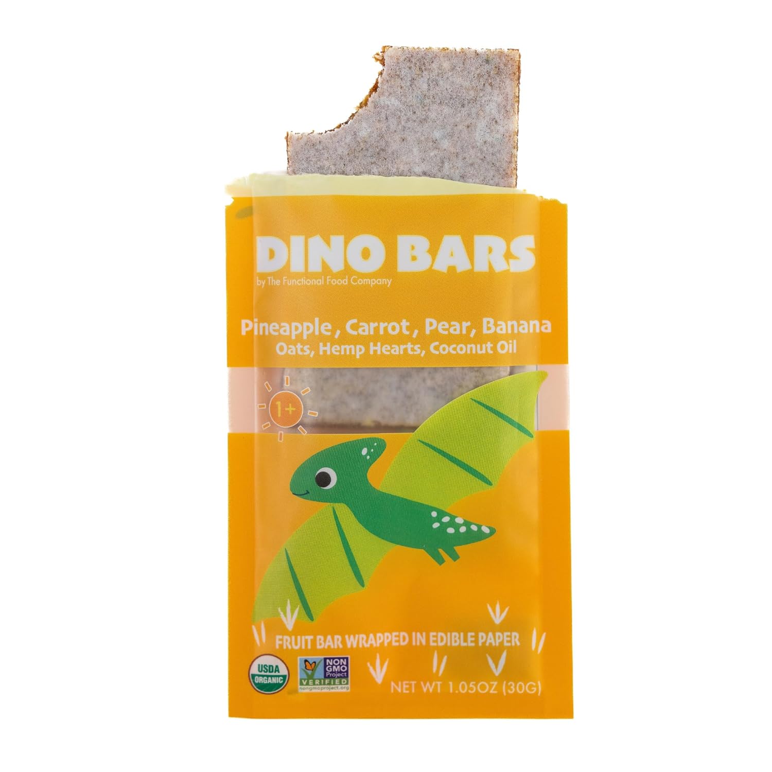 Dino Bar Pineapple Carrot Bar - (10 Pack) - 10 Bars - Fruit Bar