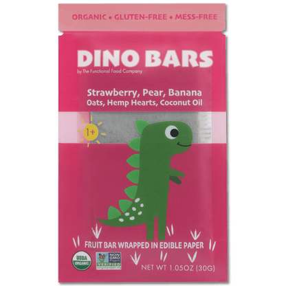 Dino Bar Strawberry Bar - (10 Pack) - 10 Bars - Fruit Bar