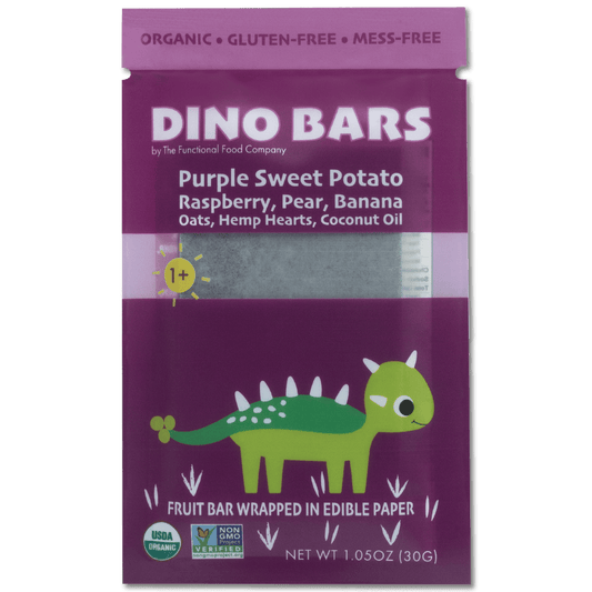 Dino Bar Sweet Potato Raspberry Bar - (10 pack) - 10 Bars - Fruit Bar