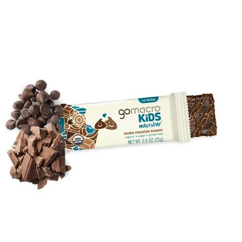 Gomacro Kids Macrobar Organic Vegan Snack Bars - Double Chocolate Brownie (0.90 Ounce Bars 7 Count) - Bars
