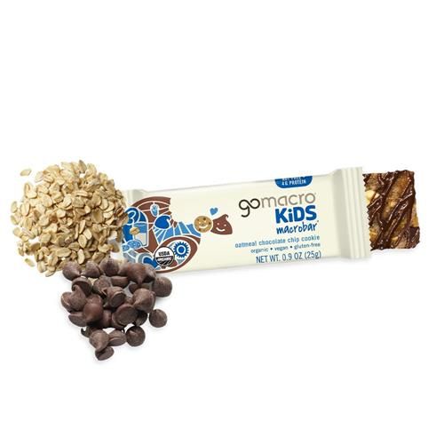 Gomacro Kids Macrobar Organic Vegan Snack Bars - Oatmeal Chocolate Chip Cookie (0.90 Ounce Bars 7 Count) - Bars